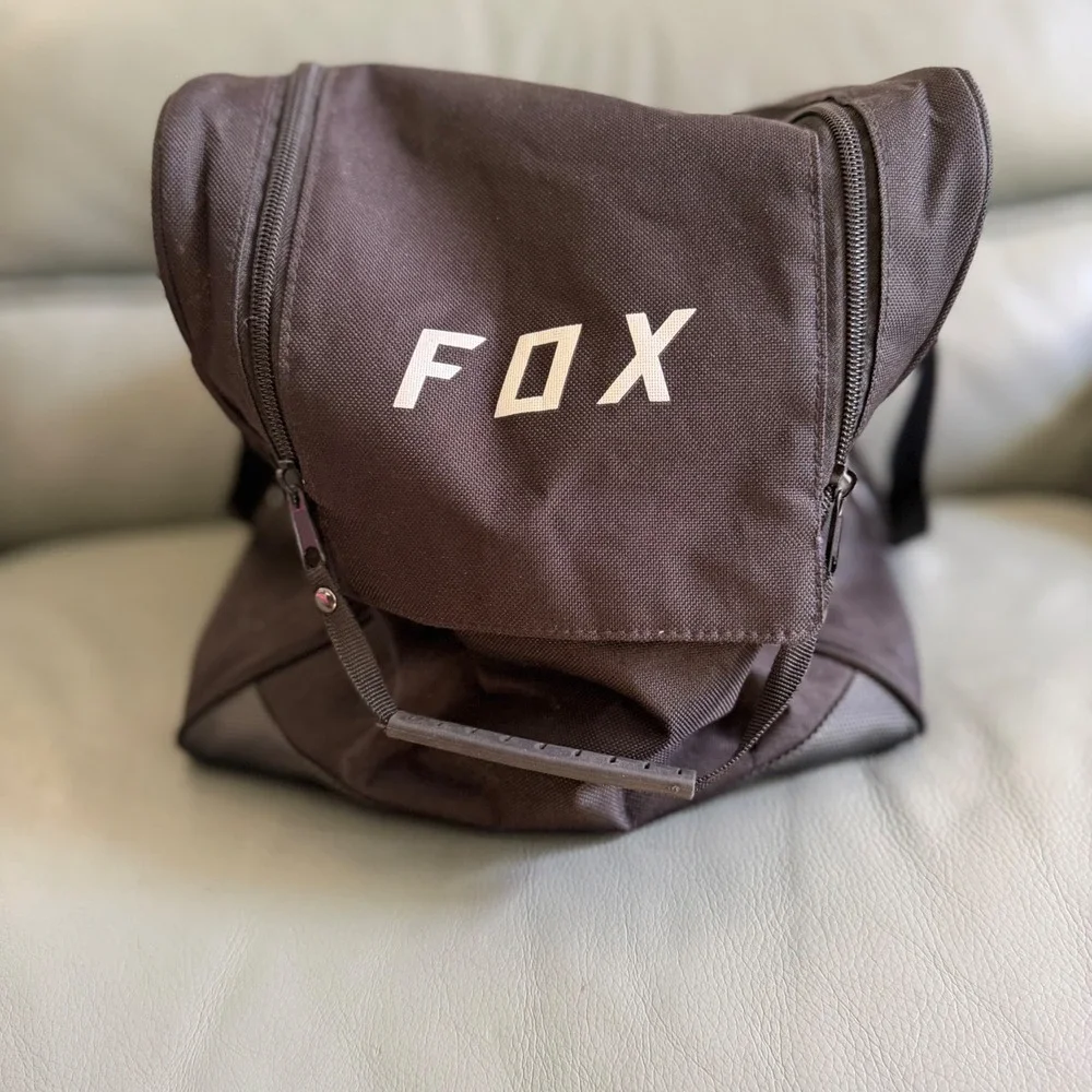 Fox Racing Black Motocross Helmet Gear Bag Ventilated Large Logo Duffel